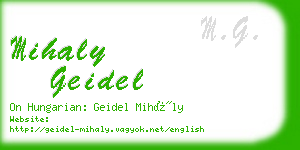 mihaly geidel business card